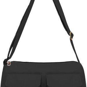 Chic Women’s Nylon Crossbody Bag - Waterproof Mini Purse with Zipper Closure